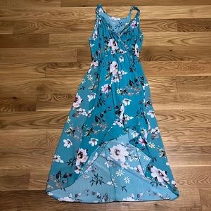 Asymmetrical floral dress